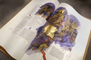 The St John's Bible"Vision of Isaiah 6.1-13" Donald Jackson, 2005