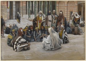 Jesus Speaks Near the Treasury James Tissot, French, 1836-1902
