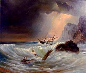 Shipwreck Marius Cazeneuve, ca 1904.