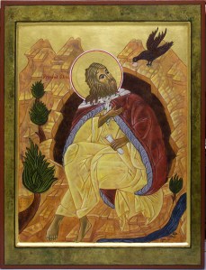 The Prophet Elijah in the  Desert, Fed by a Raven Loretta Hoffmann