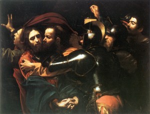 The Taking of Christ  by Caravaggio, ca. 1602.