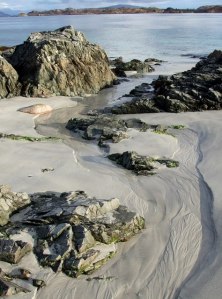 Traigh Bhan - The White Strand of the Monks The sand on the northeastern coast of Iona is beautifully clean and fine. The English name for this beach refers to the monks of the ancient abbey of Iona, a holy place for centuries.