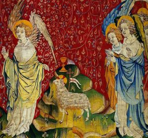 Three angels with the Lamb Apocalypse Tapestry, Angers 