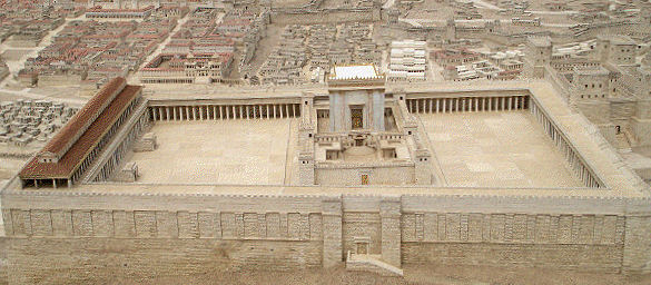 This is a photo of a scale model of the Temple on the Temple Mount in Herodian Jerusalem, 1st century CE. (Israel Museum in Jerusalem).