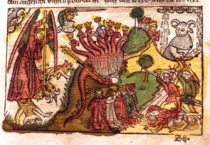 Woodcut from the vorlutherischen Graninger Bible (15th c.).