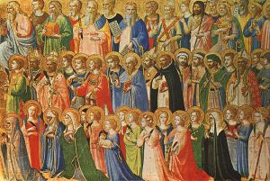 The Forerunners of Christ with Saints and Martyrs  Fra Angelico (ca. 1423-24)   National Gallery, London 