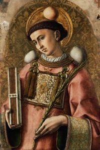 St. Stephen from The Demidoff Altarpiece Carlo Crivelli, 1476 The National Gallery, London