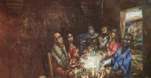 Meal with sinners by Sieger Köder (1973)