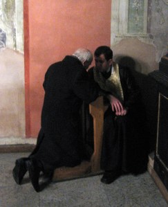 Confession in a Ukrainian Greek Catholic Church