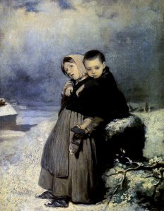 Orphans in the Cemetary Vasily Perov, 1864 Russian