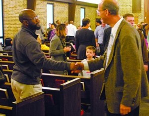 christians greet each other