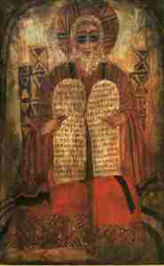 Moses and the Ten Commandments Barbara Goshu Painting on Wood Ethiopia