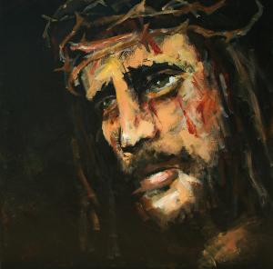 Crucified Jesus  by Carole Foret