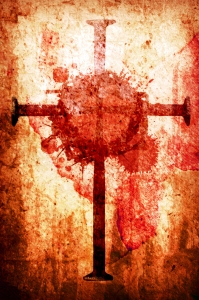 cross with blood