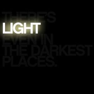 Light on black background