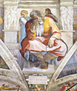 The Prophet Jeremiah Michelangelo, 1512 Sistine Chapel, Vatican City, Italy 