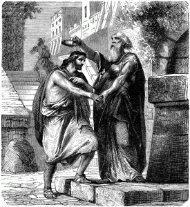 "Under the popular impulse, and against the theocratic principle, Saul, the son of Kish, of the tribe of Benjamin, was chosen for the royal honor, and was anointed by the prophet Samuel. With this event the second period of Israelitish history begins."—Ridpath, 1885