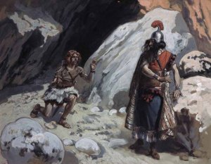 'David and Saul in the Cave' James J. Tissot (1896-1902) The Jewish Museum, New York.