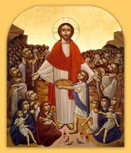 Christ Feeding the Multitudes Coptic icon