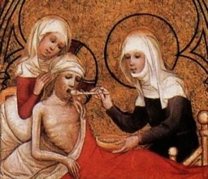 St Elizabeth of Hungary caring for the sick and dying
