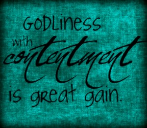 Godliness with contentment