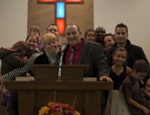 Pastor Fred Ferreira with Family at Ordination Third Baptist Church, Fall River, MA
