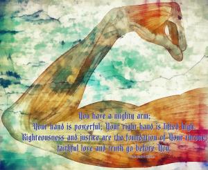 Psalm 89:13-14 Digital Artwork by  Michelle Greene Wheeler