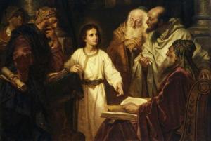 Boy Jesus in the Temple (Christ in the Temple), by Heinrich Hofmann